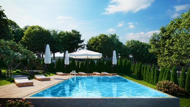 A resort medencéje
